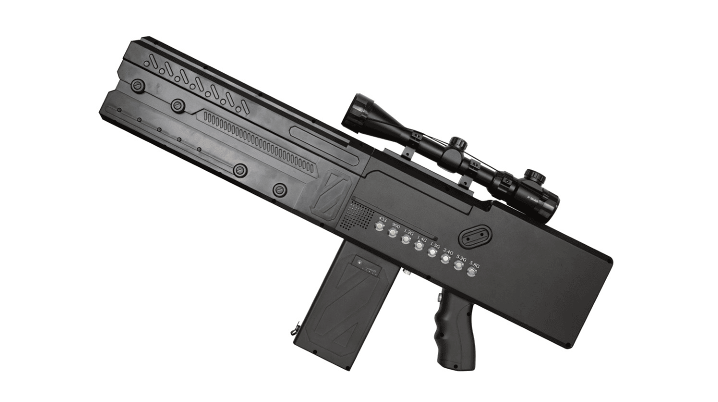 Hand-held gun type anti drone device (8 band)